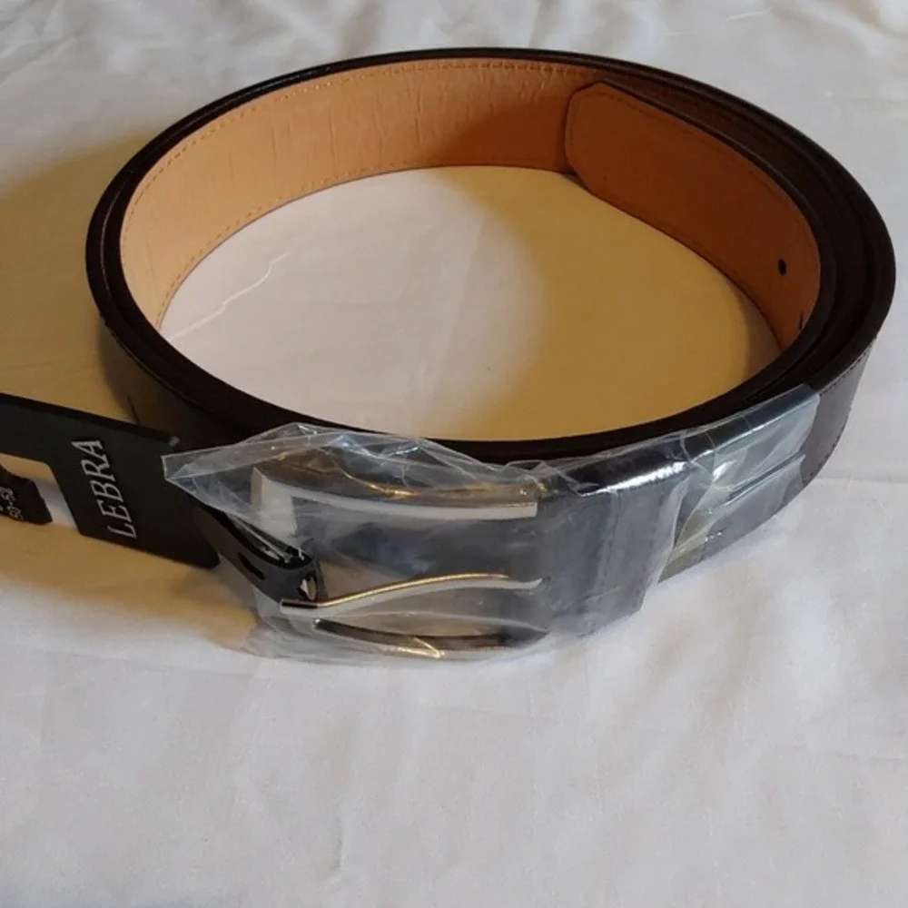 Lebra Men's‎ Brown NWT Genuine Leather Belt 3XL 50-52
